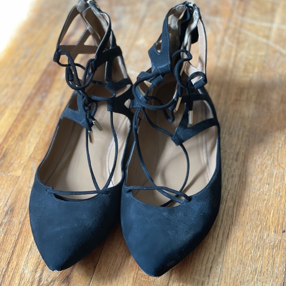 Aquazzura Belgravia black lace up flats sz 42 - Picture 8 of 9
